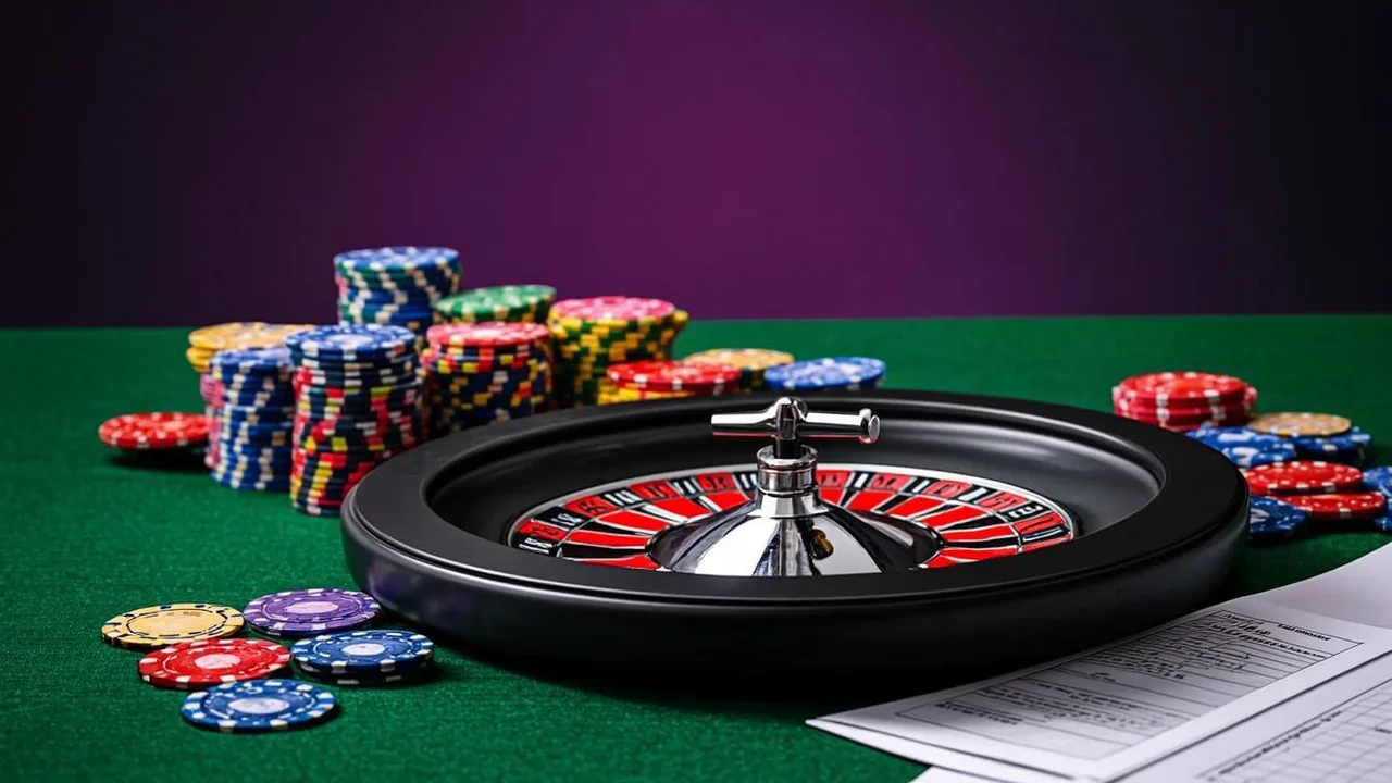 open contract pages and a violet magnifier over a dark casino table, the Big Winnings decoder motif