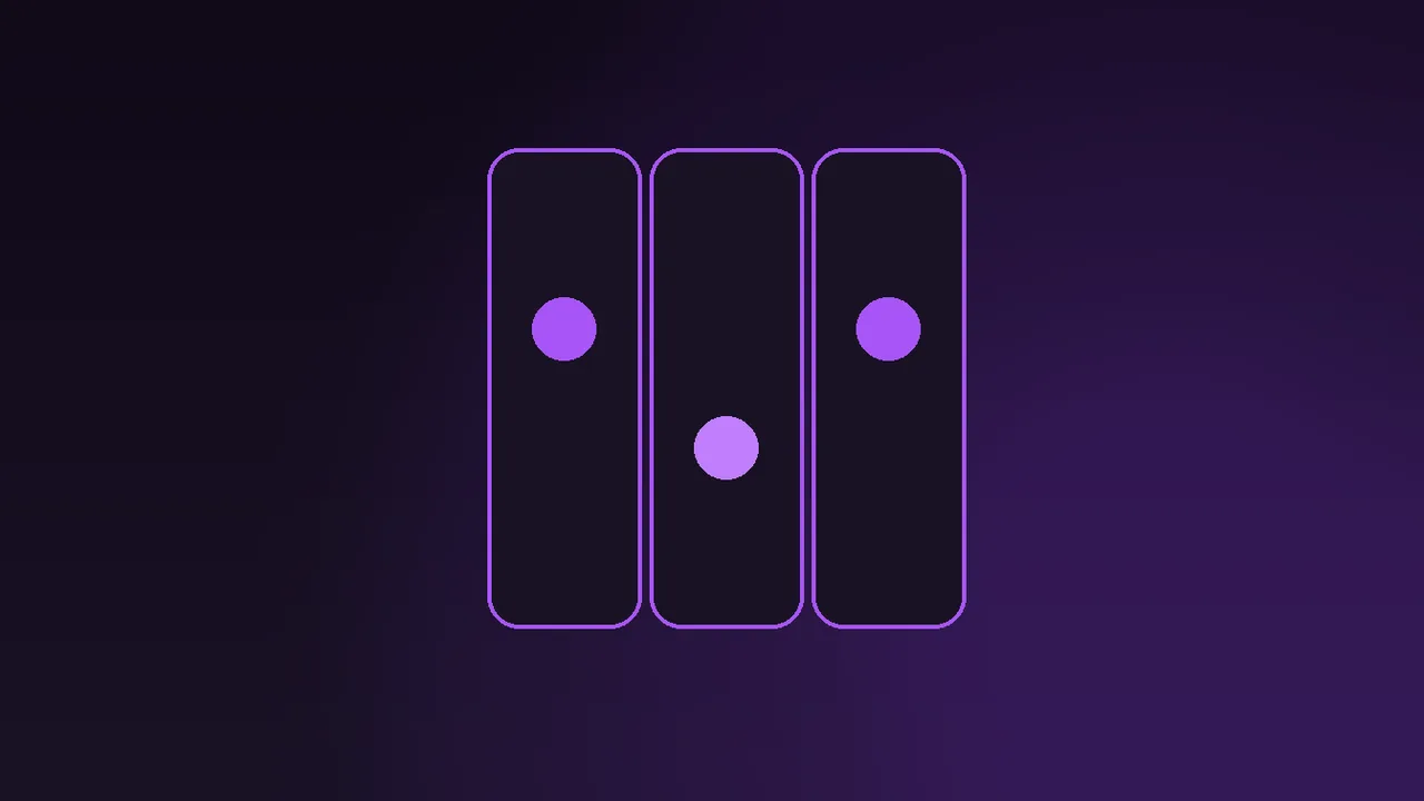 Twenty numbered spin tokens beside small-print terms, purple-neon accents on dark violet