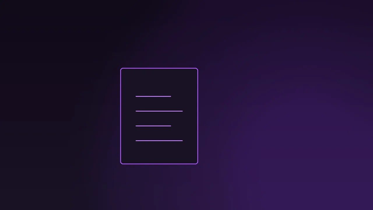 Passport and utility bill beside violet trigger list and padlock on dark neon desk