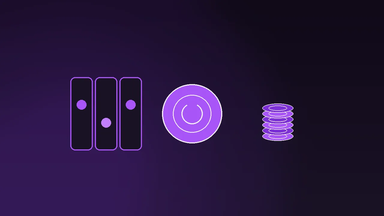 Calendar of daily spin drops with violet tranche blocks and clock on dark neon desk