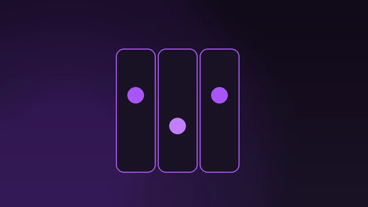 Calendar of daily spin drops with violet tranche blocks and clock on dark neon desk