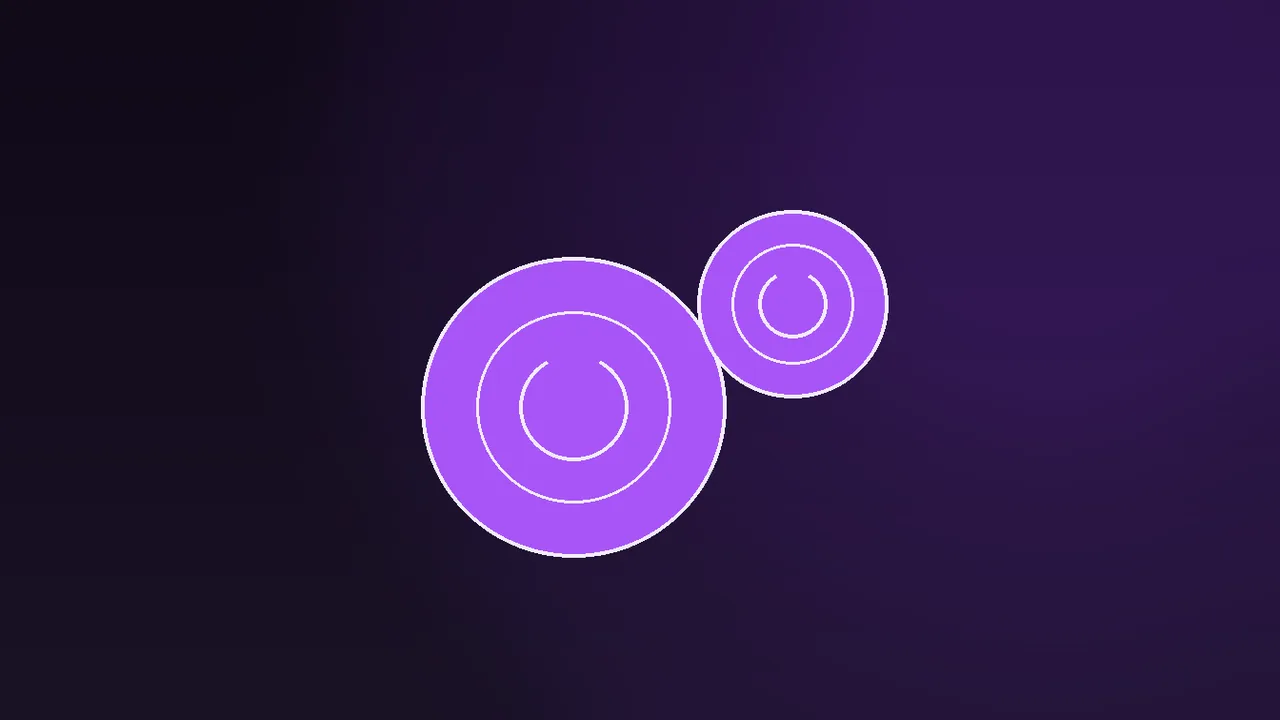 A twenty pound credit split into funds and spin halves in purple neon light