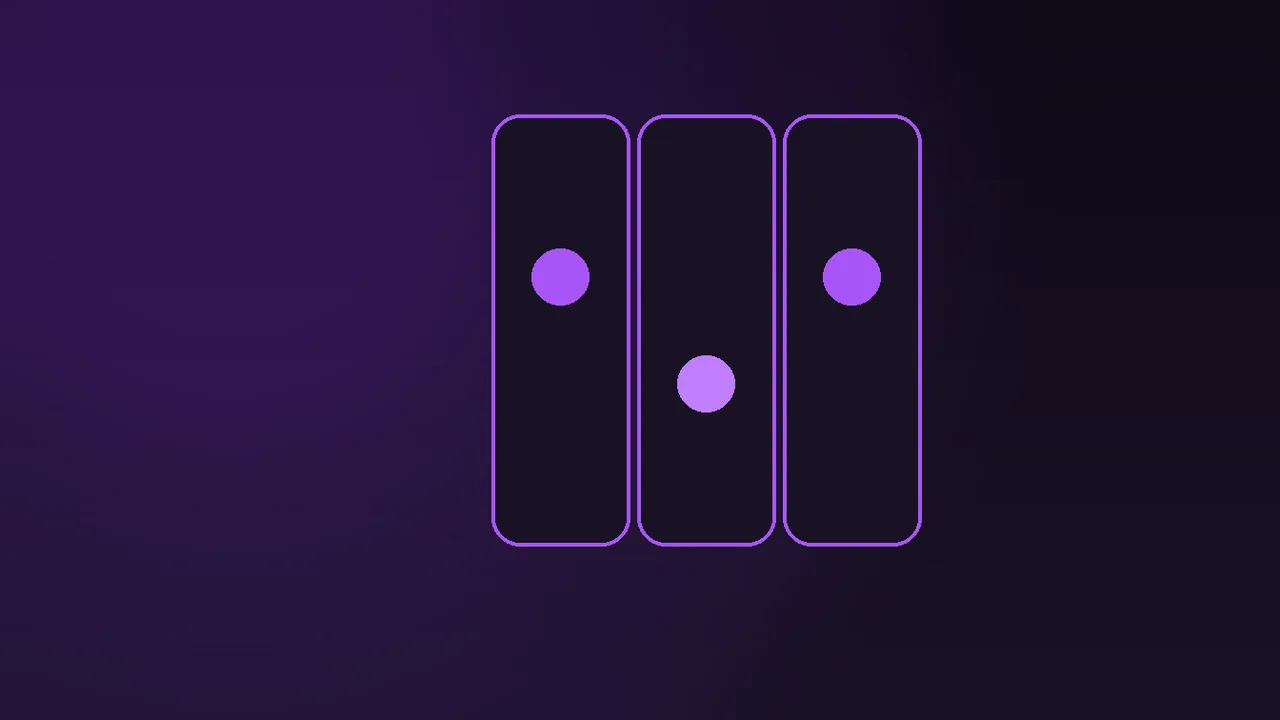Forty spin tokens arranged in two tranches beside a receipt in purple neon light