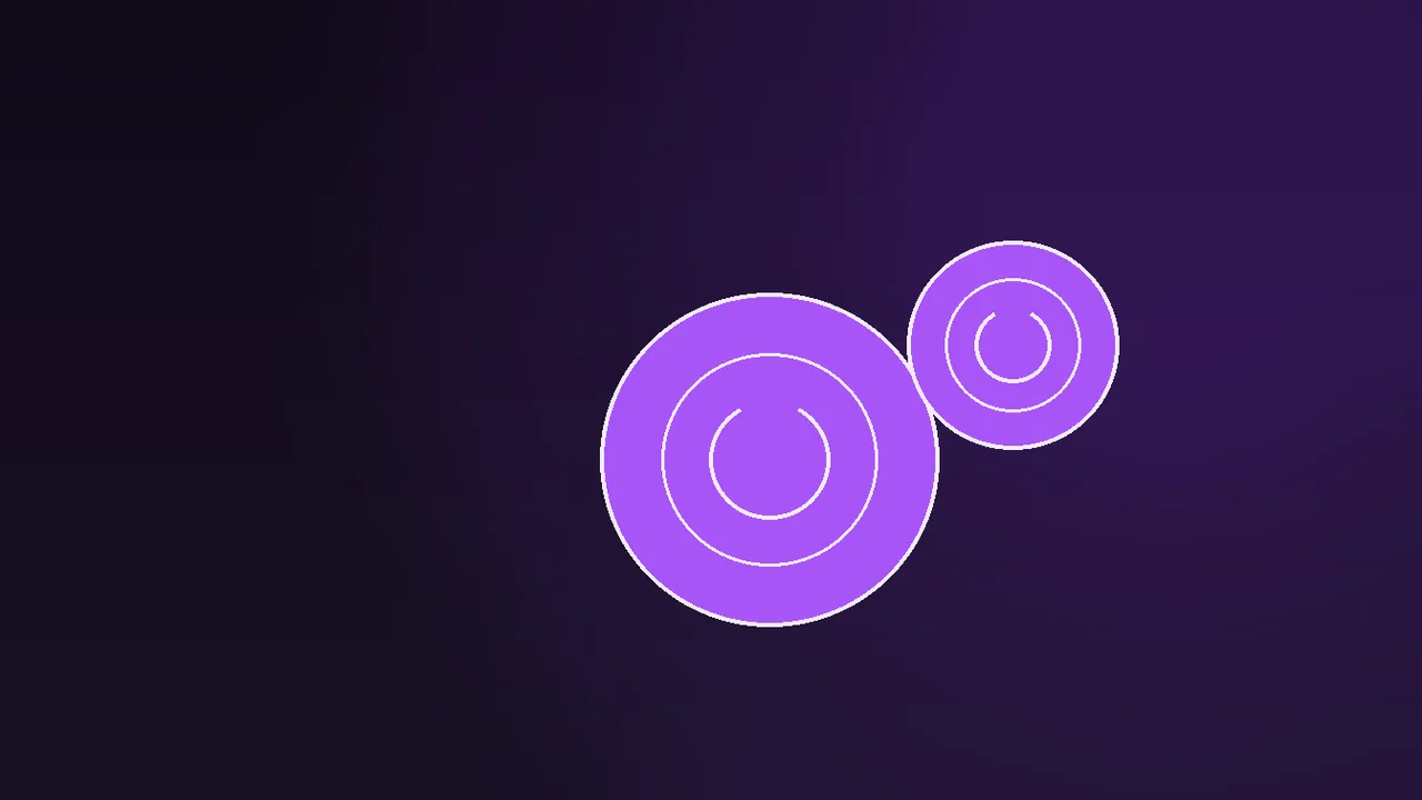 Single pound coin beside a smartphone showing a tiny deposit, violet neon glow on graphite