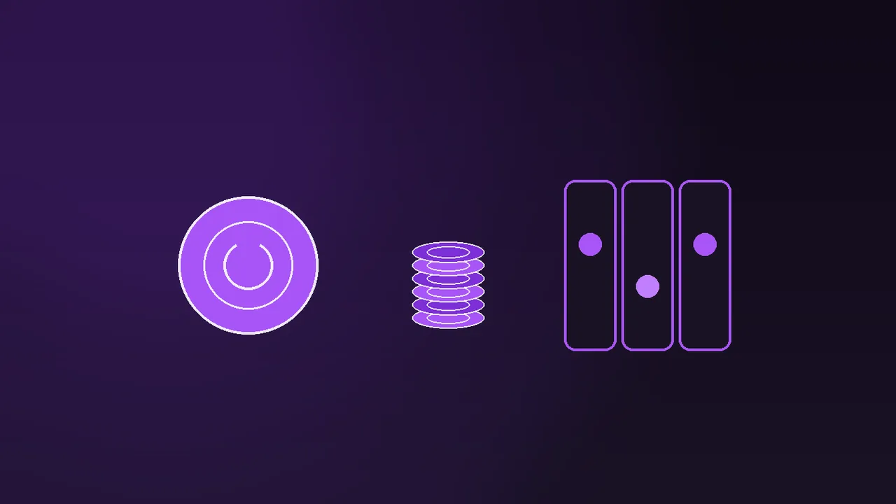Two hundred numbered spin tokens beside a ten-pound note under purple neon light
