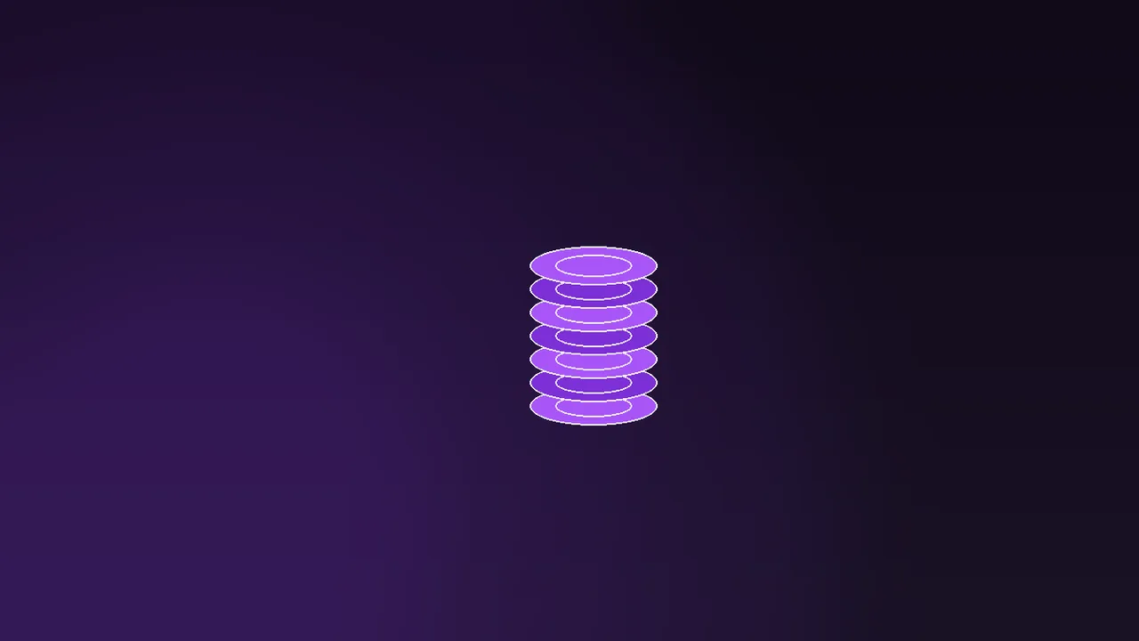 Two overlapping paper rulebooks beside a blue wallet card glowing purple neon on dark graphite