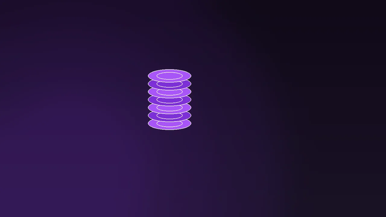 A licence certificate with registry stamp beside an archive folder under purple neon on dark backdrop