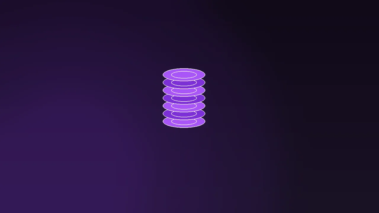 A ten pound coin resting at a doorway between two threshold lines lit by purple neon