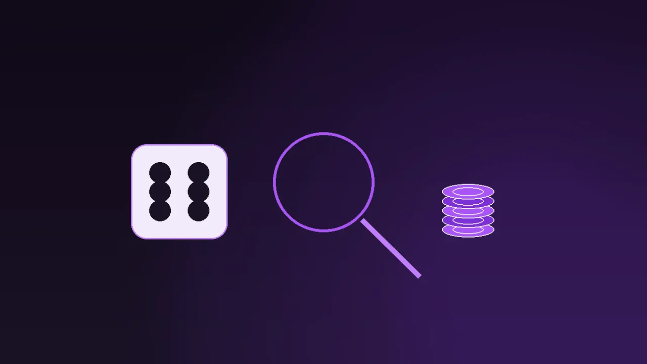 Five pound note beside a clause ladder diagram, purple neon highlights on a dark desk