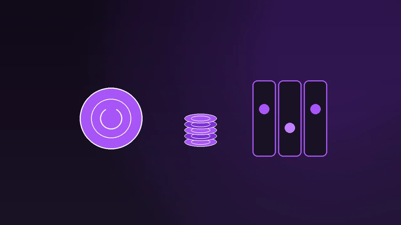 A hundred and twenty spin vouchers sorted into four daily stacks under purple neon light
