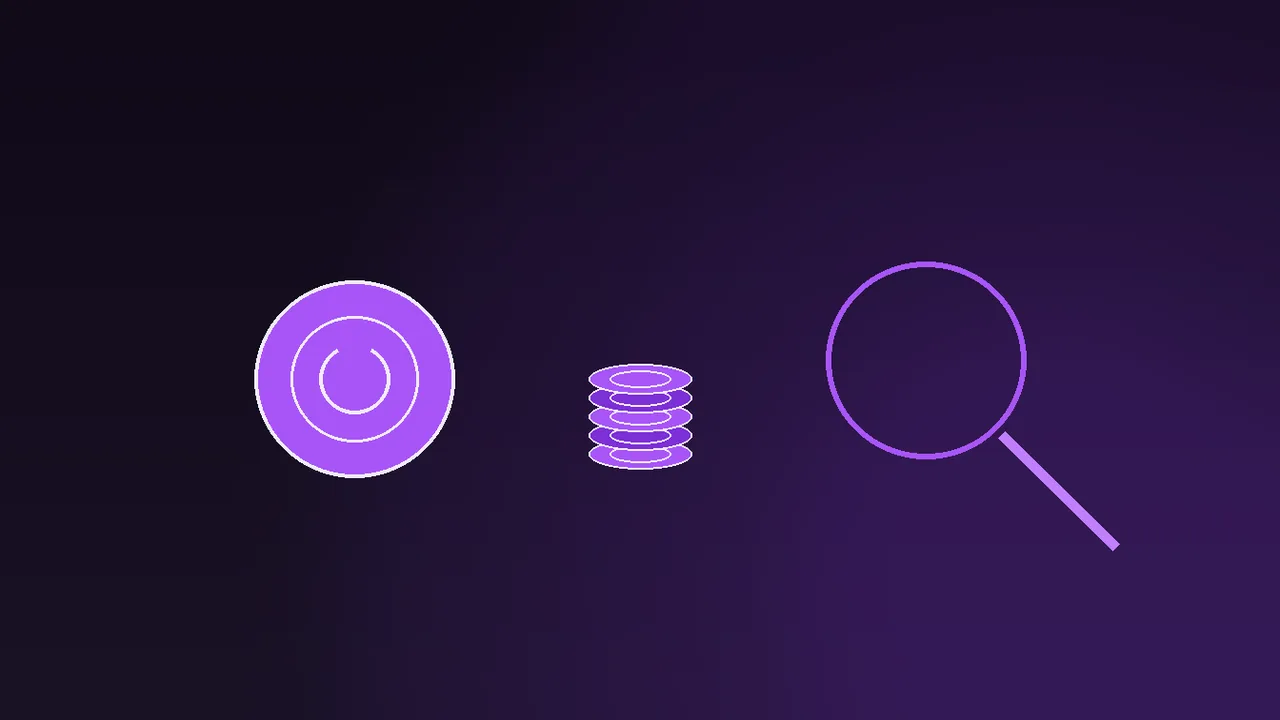 Bitcoin slot reels on a phone beside an mBTC balance readout, purple neon glow